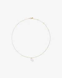 Cultured Freshwater Pearl and Diamond Pendant in 10kt Yellow Gold