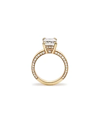 4.56 Carat TW Emerald Cut Laboratory-Grown Diamond Engagement Ring in 18kt Yellow Gold