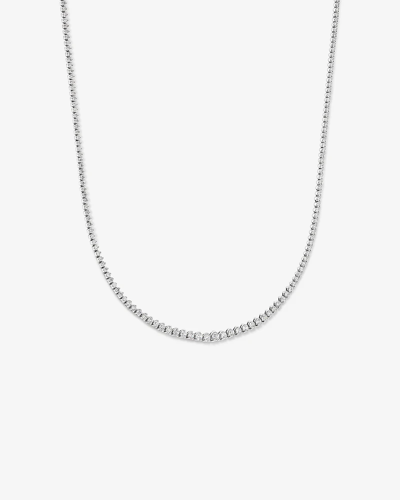 6.00 Carat TW Graduated Diamond RivieraTennis Necklace in 18kt White Gold