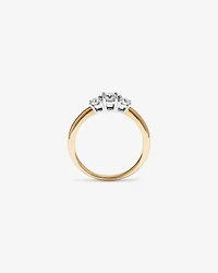 0.50 Carat TW 3 Stone Signature 101 Diamond Ring in 14kt Yellow and White Gold