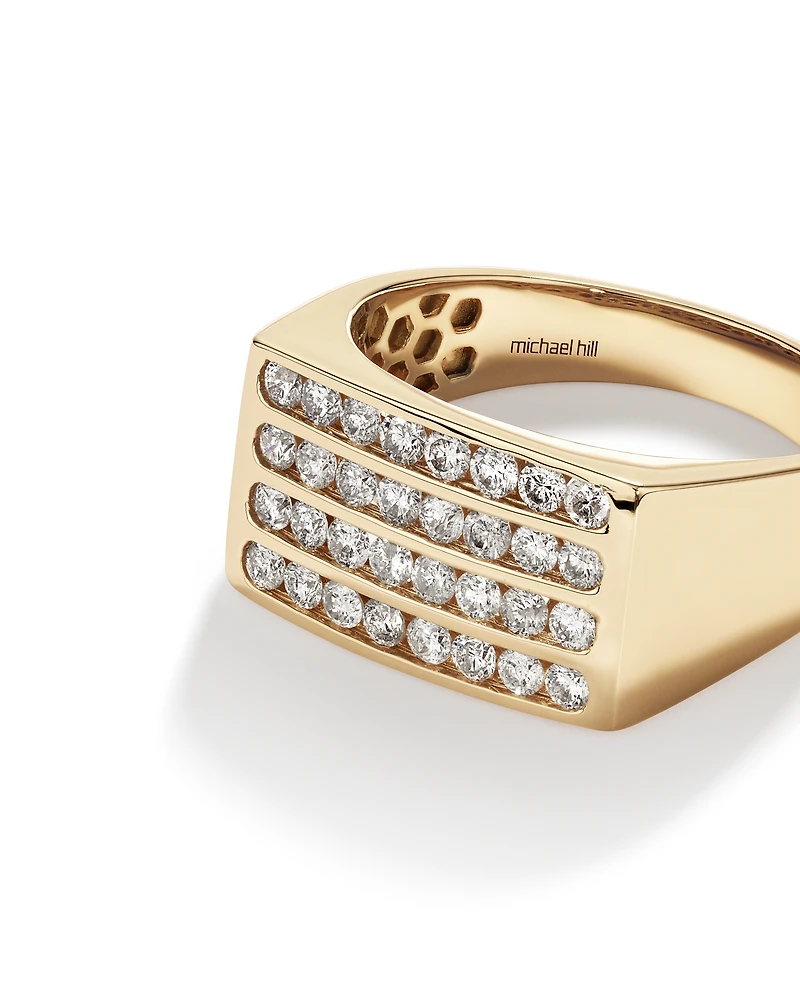 Men's Ring with 1.03 Carat TW of Diamonds in 10kt Yellow Gold