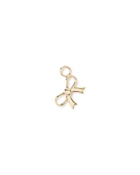 Bow Single Earring Charm in 10kt Yellow Gold