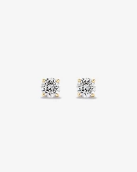 1.00TW Lab Diamond Solitaire Stud Earrings in 10kt Gold