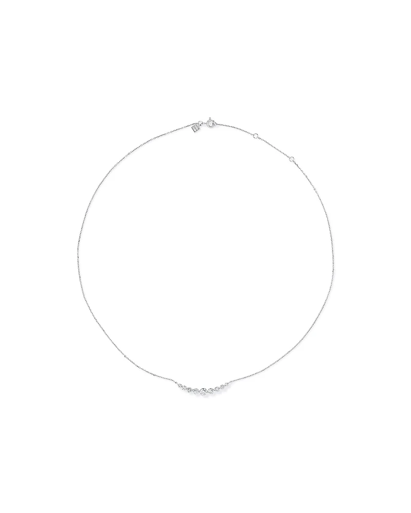 1.00TW Collier diplômé en diamant de laboratoire en argent