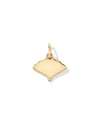 Red Enamel Fan Pendant in 18kt Vermeil