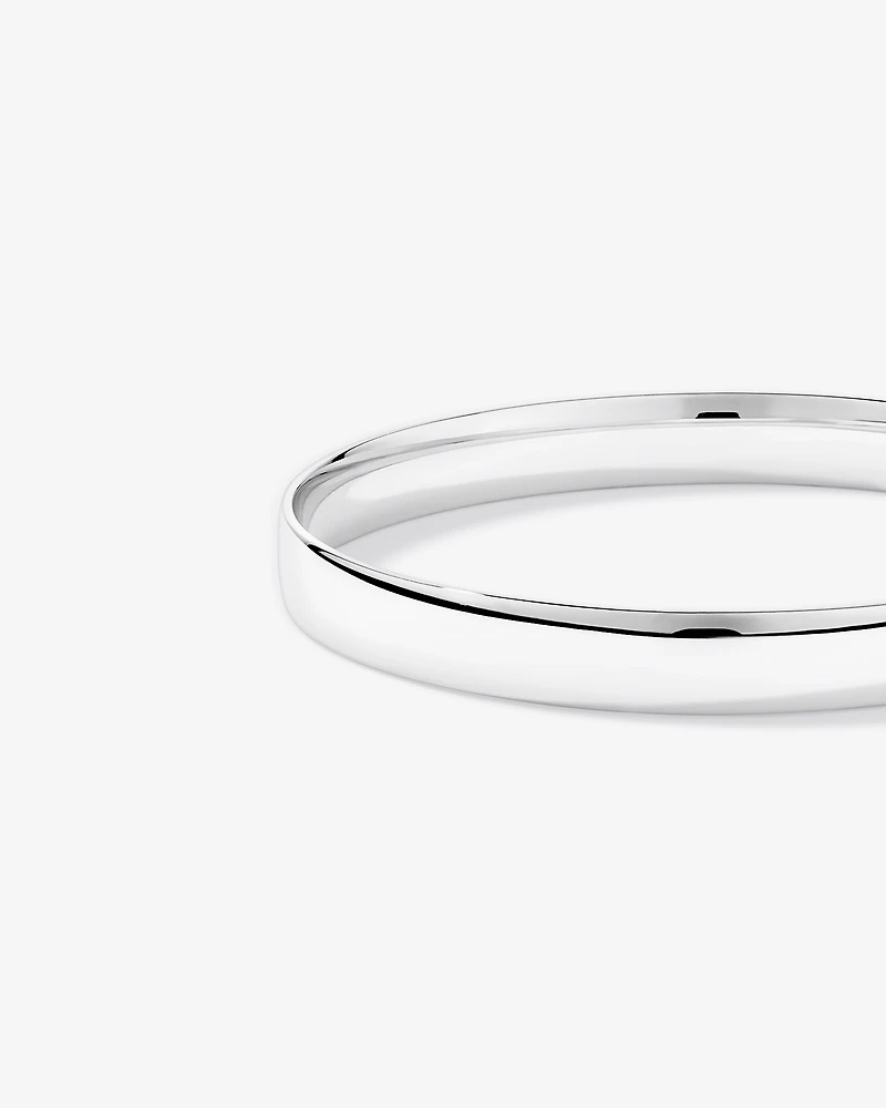 Jonc rond solide 65 mm (2,56") largeur 8 mm en argent sterling