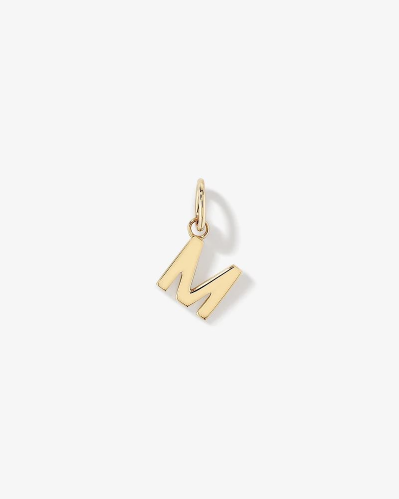 Letter M Initial Pendant in 10kt Yellow Gold
