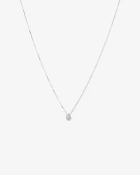 0.23 Carat TW Pear Diamond Halo Pendant in 10kt White Gold