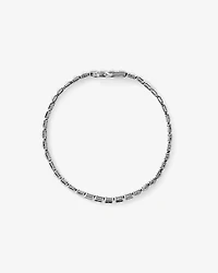 Men's 0.50 Carat TW Black and White Diamond Tennis Bracelet in Sterling Silver