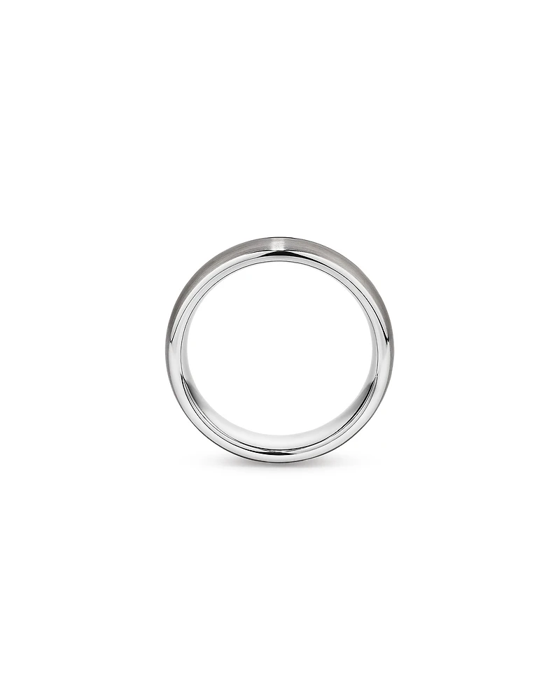 6mm Polished and Brushed Tungsten Wedding Band