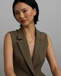 Diamond Letter F Initial Pendant in 10kt Yellow Gold