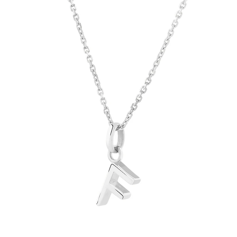 Pendentif « F » en argent sterling