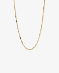 50cm (22") 5.5mm Width Semi Solid Diamond Cut Curb Chain in 10kt Gold