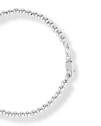 Bracelet en argent sterling avec perles et cœur de 19 cm.