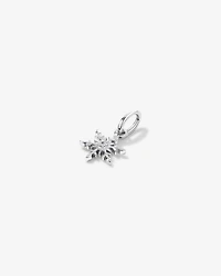 Snowflake Pendant with Cubic Zirconia in Sterling Silver