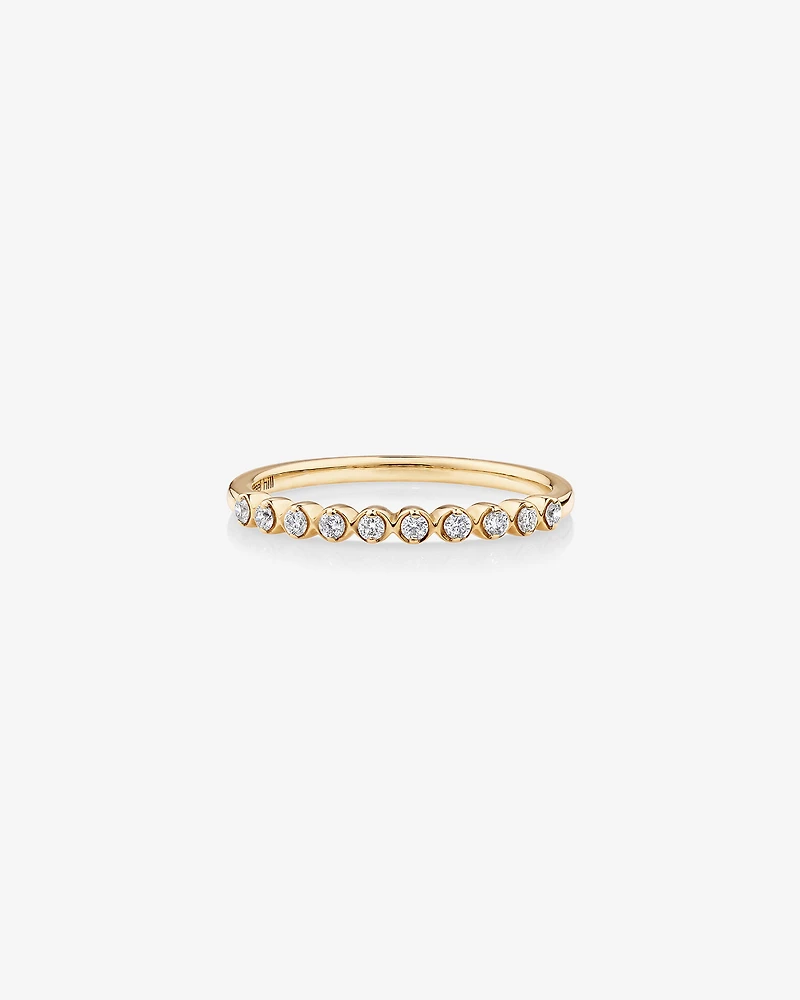 Wedding Ring with 0.15 Carat TW Diamonds in 14kt Yellow Gold