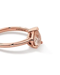 Solitaire Ring with Morganite in 10kt Rose Gold