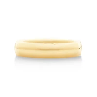 5mm High Domed Wedding Band in 10kt Yellow Gold