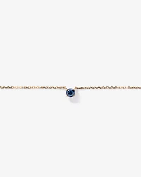 Australian Sapphire Round Cut Necklace in 10kt Yellow Gold