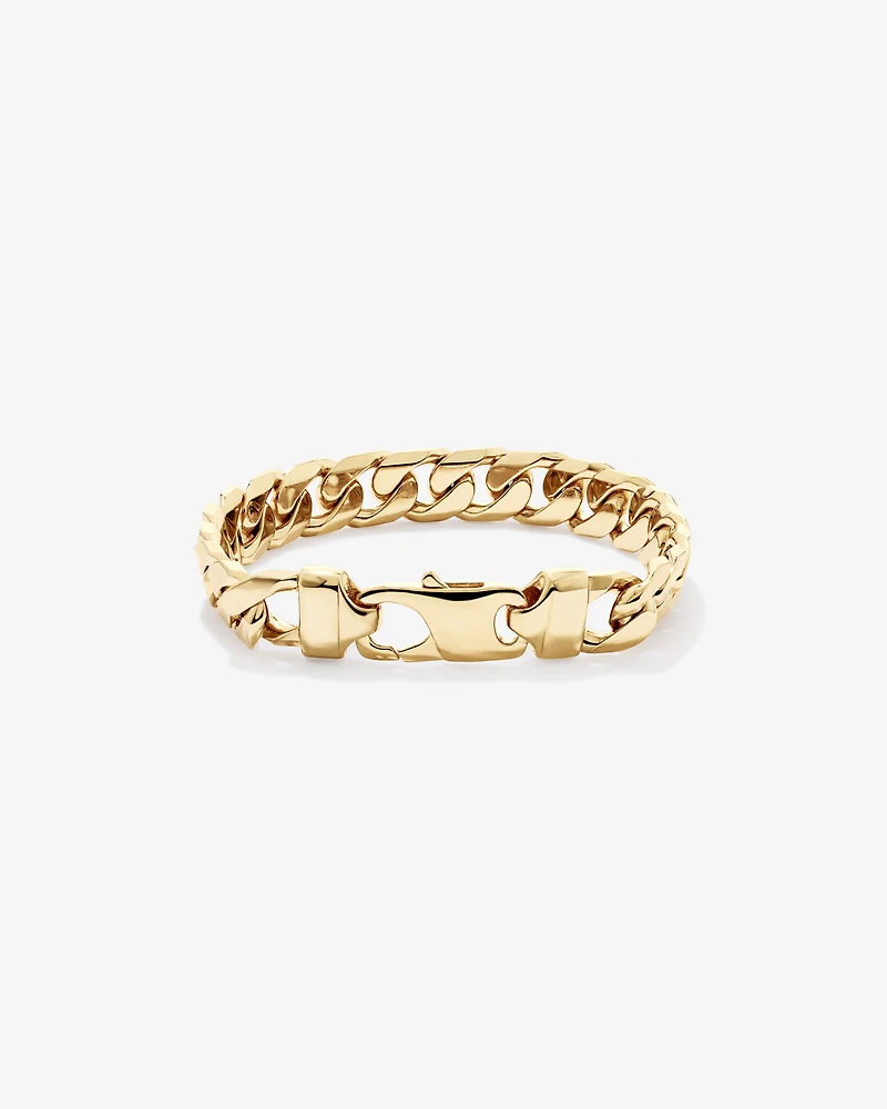 21cm (8") 11mm gourmette bracelet en 18ct Vermeil