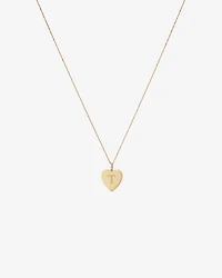 Diamond Accent Heart Pendant in 10kt Yellow Gold
