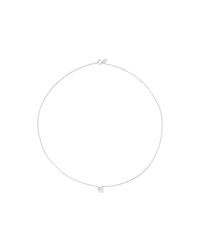 Collier solitaire brillant en diamant de laboratoire 0.50TW en argent