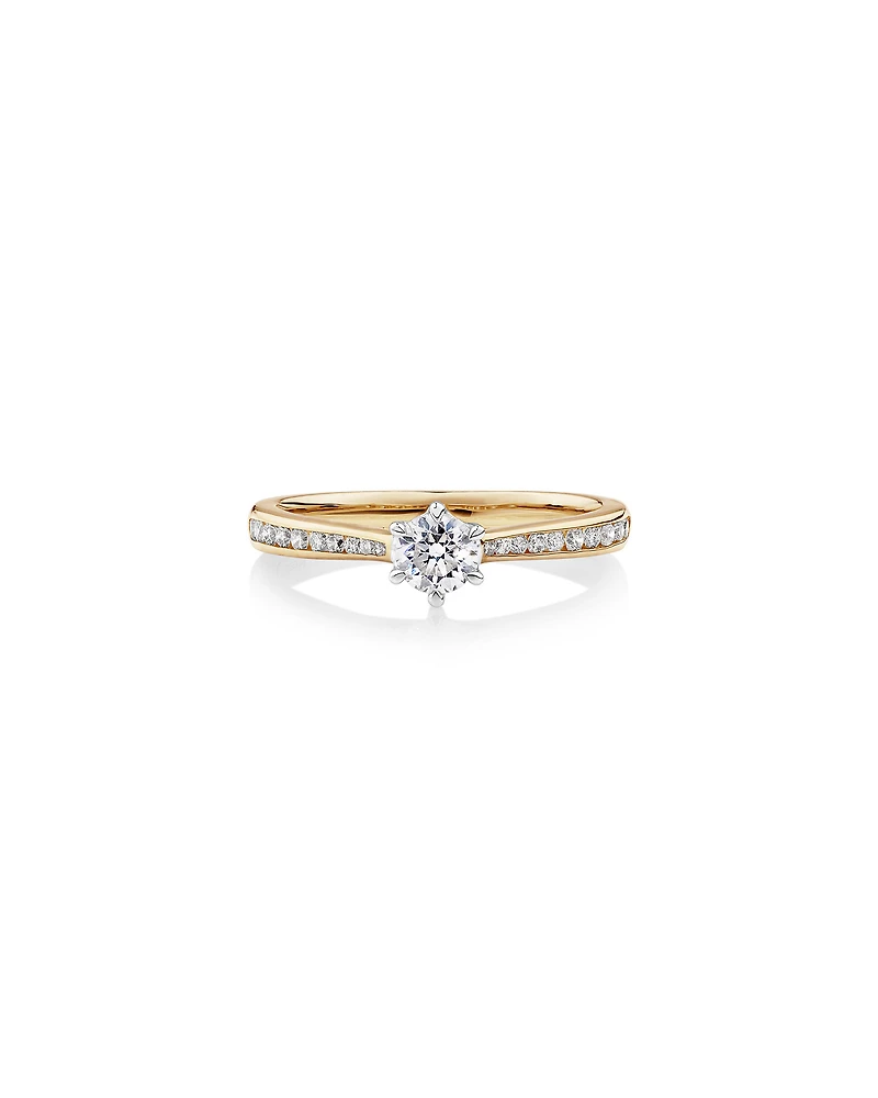 Ring with 0.48 Carat TW of Diamonds in 14kt Yellow & White Gold