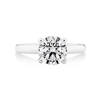 Certified Solitaire Engagement Ring with 2.00 Carat TW Diamond in 14kt White Gold