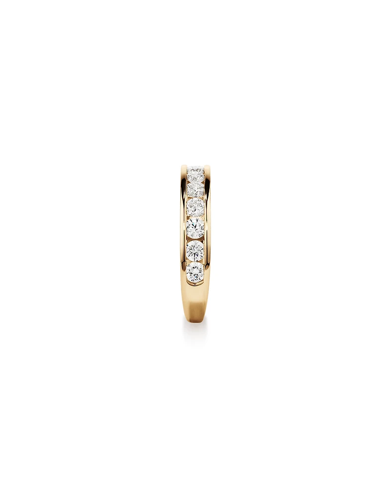 1.00 Carat TW Channel Set Round Brilliant Laboratory-Grown Diamond Wedding Ring in 14kt Yellow Gold