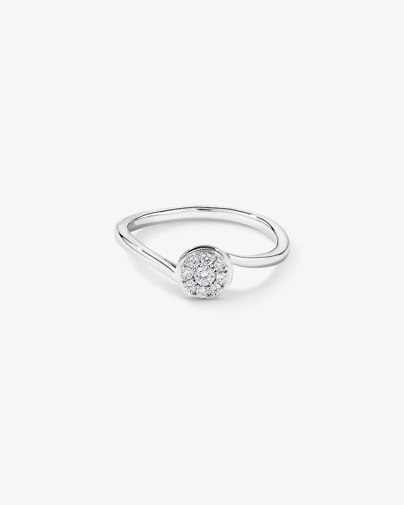 0.12 TW Diamond Promise Ring Sterling Silver