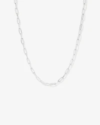 46cm (18.1”) 5.5mm-6mm Width Paperclip Chain in Sterling Silver