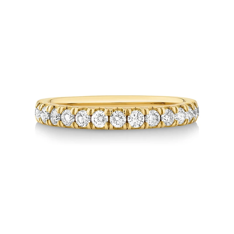 Bague à Sertissage Griffe de Diamant de 0,50 Carat TW en Or Jaune 18kt