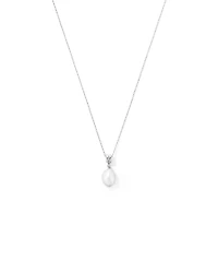 Two-Row Cultured Freshwater Baroque Pearl Pendant in Sterling Silver