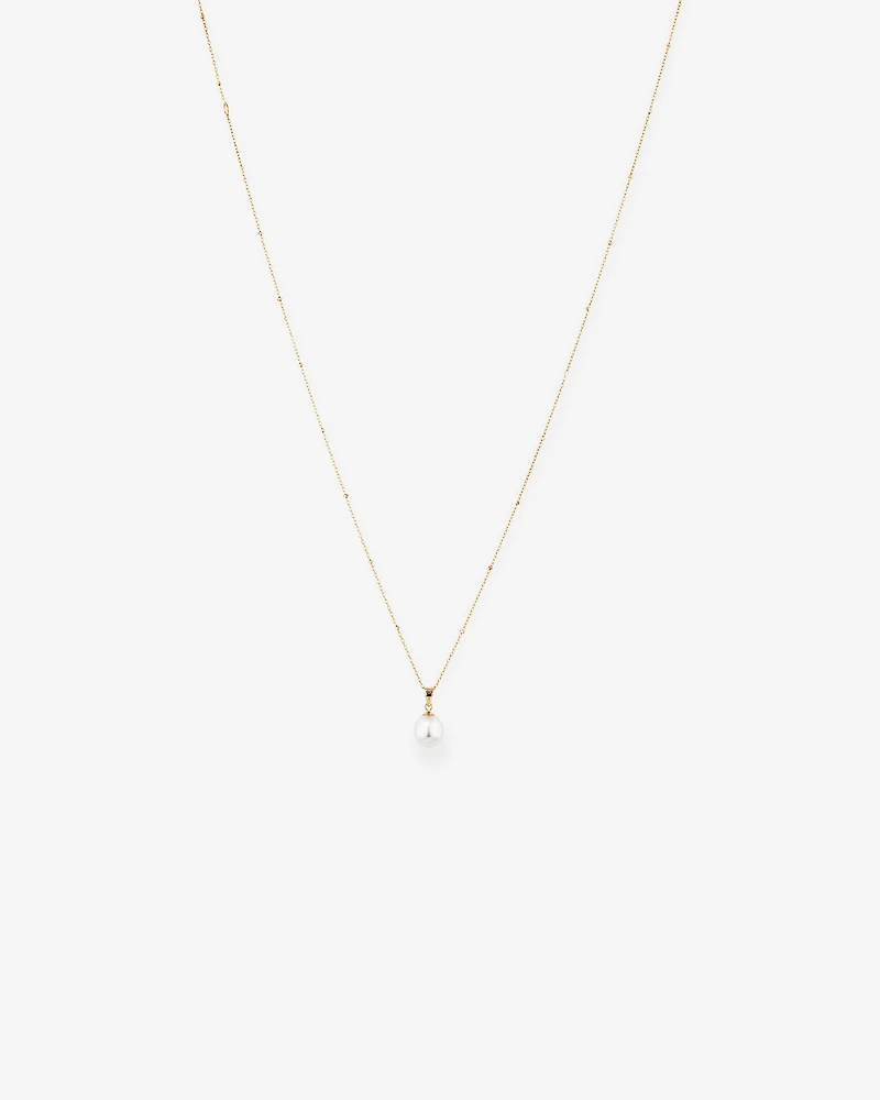 Pendentif en or jaune 10 K avec perle d'eau douce de culture