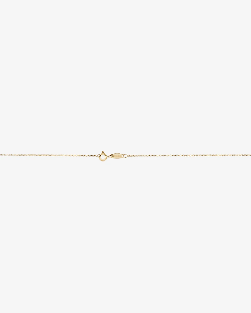50cm (20") 1mm Width Diamond Cut Belcher Chain in 18kt Yellow Gold