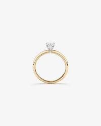 Bague de fiançailles solitaire diamant taille poire certifié TW de 0,70 carat en or jaune et blanc 18 carats