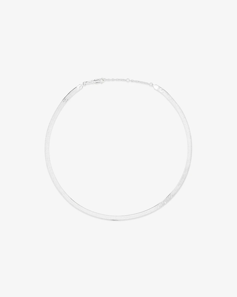 45cm (17") 4.5mm-5mm Width Snake Chain In Sterling Silver