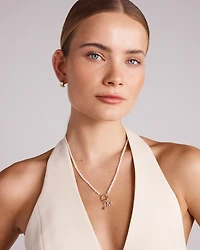 Collier à chaîne ouverte avec perles de culture d'eau douce de 55 cm (22") en or jaune 10 carats