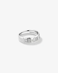 Carat TW Round Brilliant Bevelled Edge Men's Ring Platinum