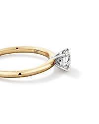 0.70 Carat TW Round Brilliant Laboratory-Grown Diamond Solitaire Engagement Ring 14kt Yellow and Gold