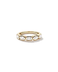 Alliance de mariage en diamant 1,50 carat TW sertie émeraude et taille ovale or jaune 14 carats