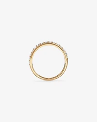Alliance en or jaune 14 carats sertie d'un diamant rond brillant de synthèse 0,50 carat