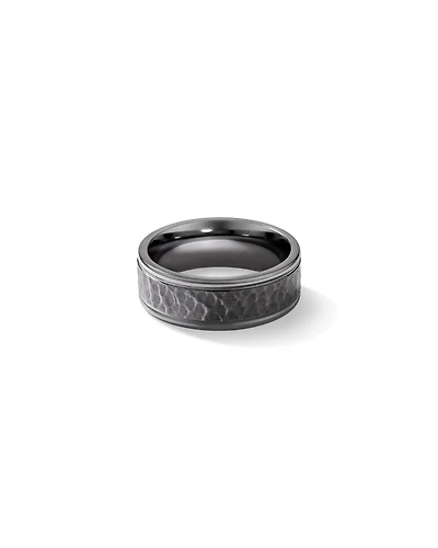 8mm Hammered Wedding Band In Tantalum