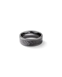 8mm Hammered Wedding Band In Tantalum