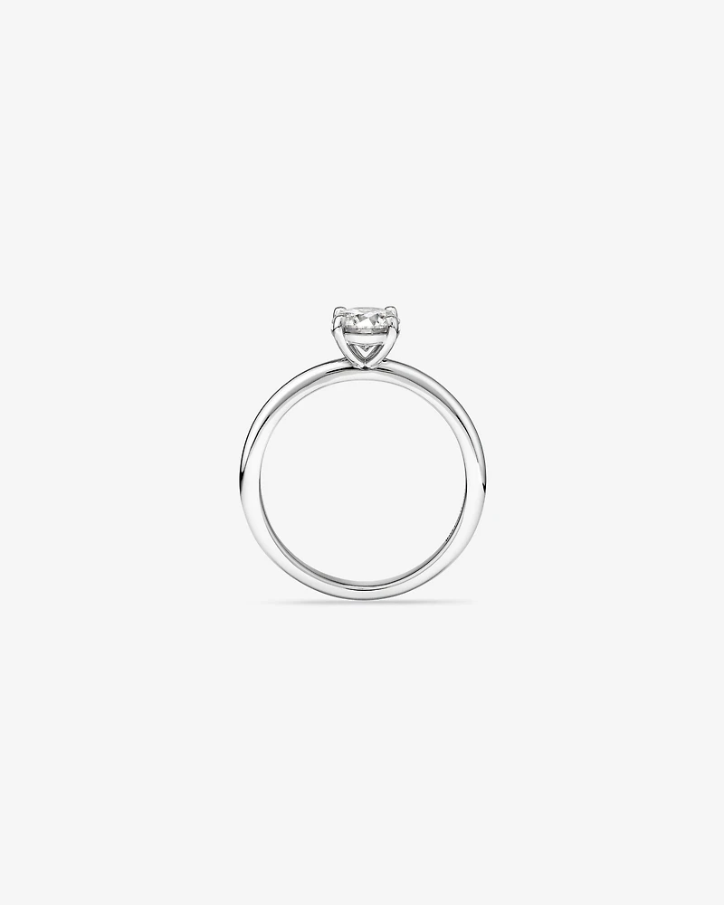 Carat TW Round Brilliant Diamond Solitaire Engagement Ring in 14kt White Gold