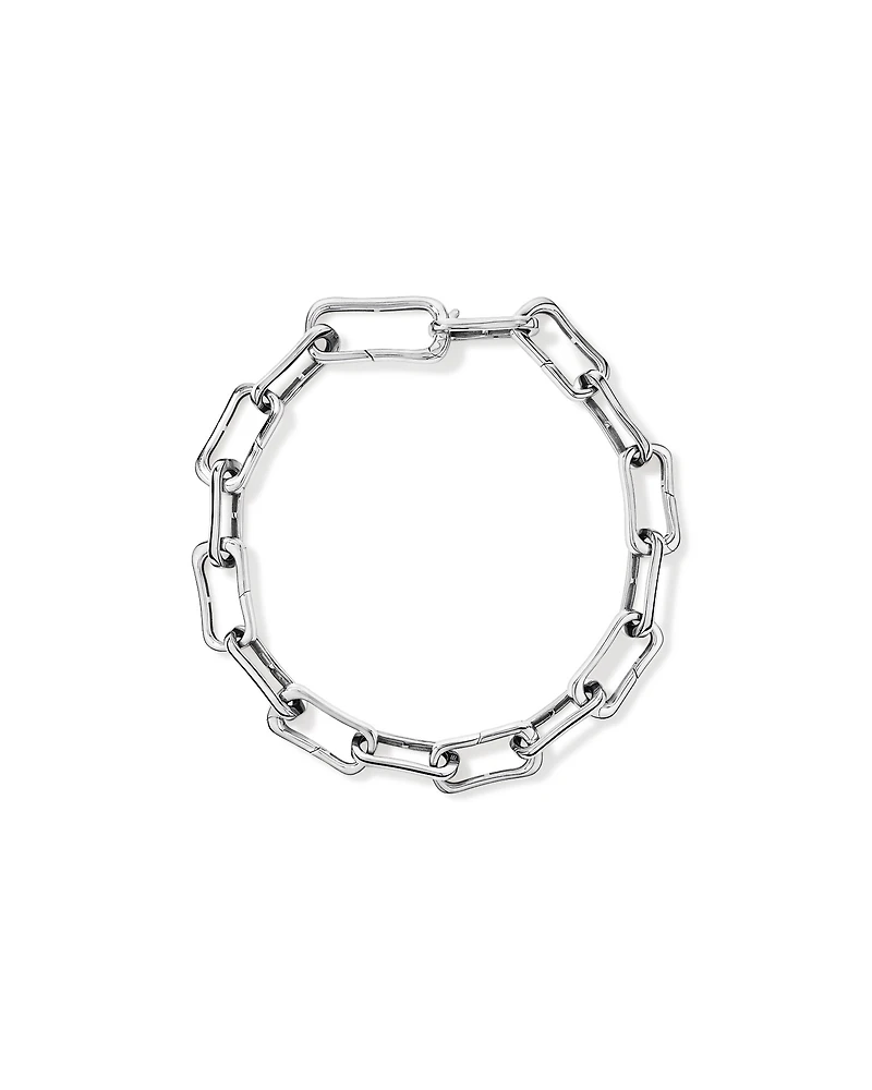 20.5cm (8.1") Alternate Clip Link Bracelet in Sterling Silver