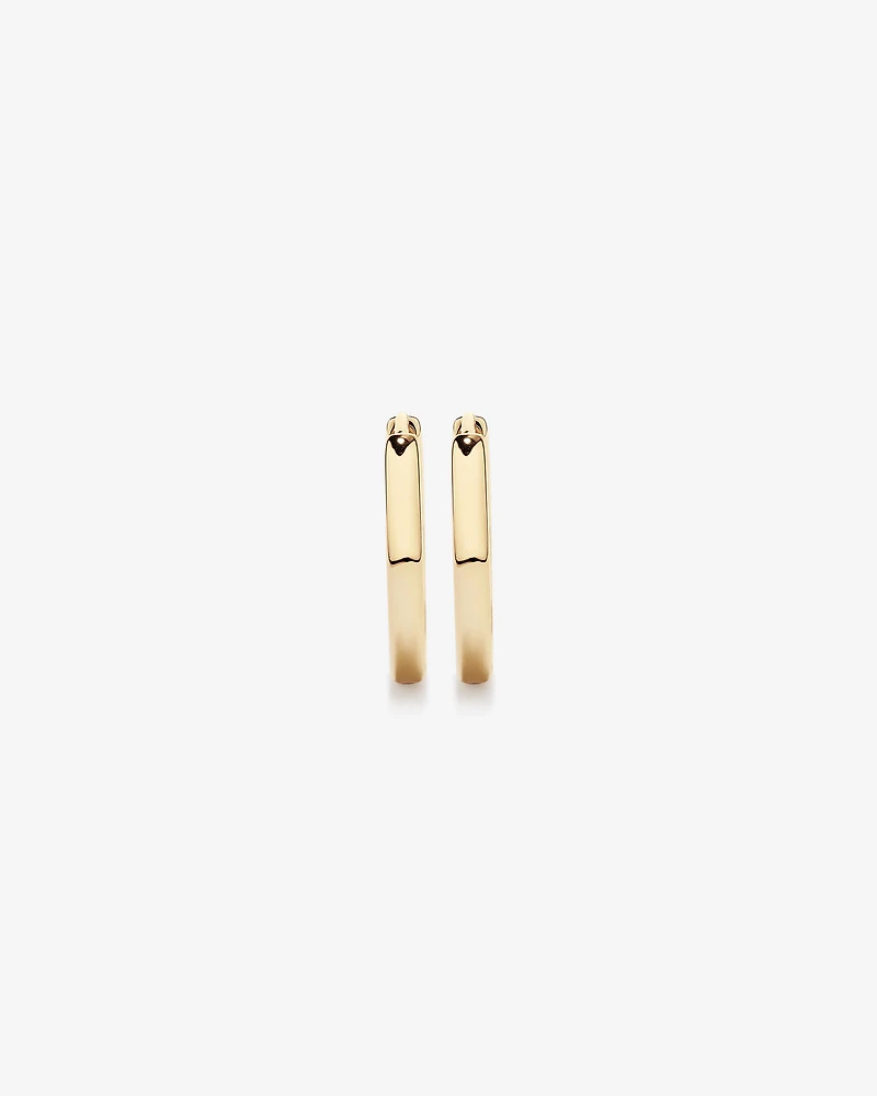 13.5mm Large Polished Huggie Earrings in 10kt Yellow Gold