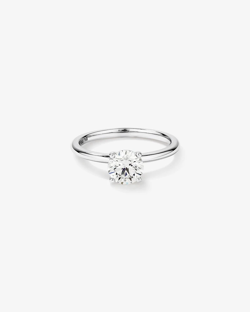 1 Carat TW Round Brilliant Laboratory-Grown Diamond Solitaire Engagement Ring in 14kt White Gold