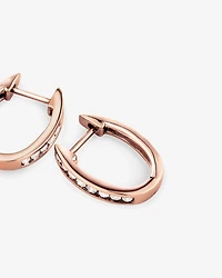 Huggie Earrings with 0.25 Carat TW of Diamonds 10kt Rose Gold