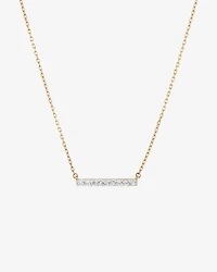 Bar Necklace with 0.10 Carat TW of Diamonds in 10kt Yellow Gold
